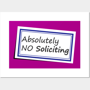 No Soliciting Sticker No 3 - Funny Saying Posters and Art